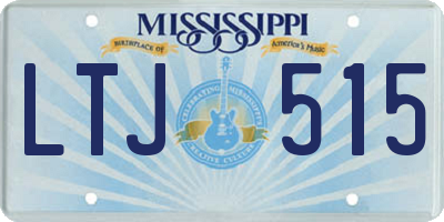 MS license plate LTJ515