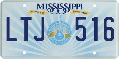 MS license plate LTJ516