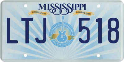 MS license plate LTJ518
