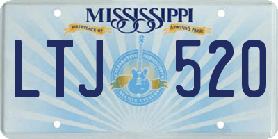 MS license plate LTJ520