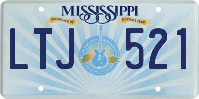 MS license plate LTJ521