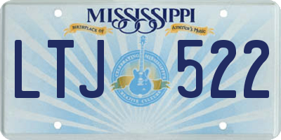 MS license plate LTJ522