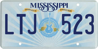 MS license plate LTJ523