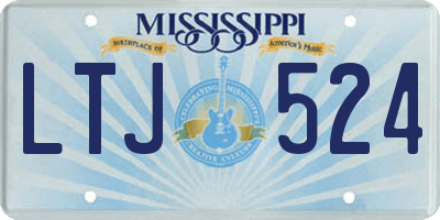 MS license plate LTJ524