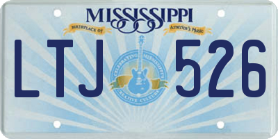 MS license plate LTJ526