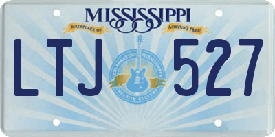 MS license plate LTJ527