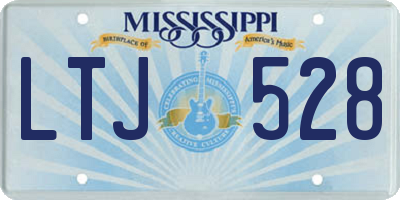 MS license plate LTJ528