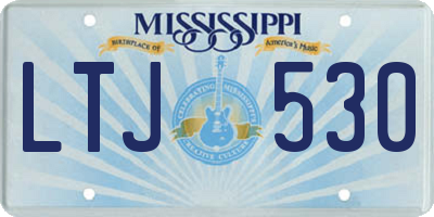 MS license plate LTJ530