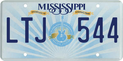 MS license plate LTJ544