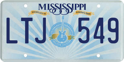 MS license plate LTJ549