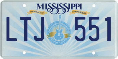 MS license plate LTJ551