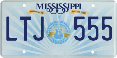 MS license plate LTJ555