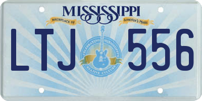 MS license plate LTJ556