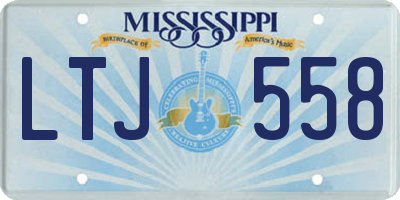MS license plate LTJ558