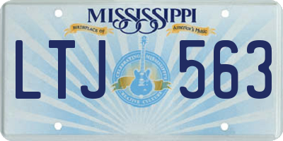 MS license plate LTJ563