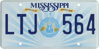 MS license plate LTJ564