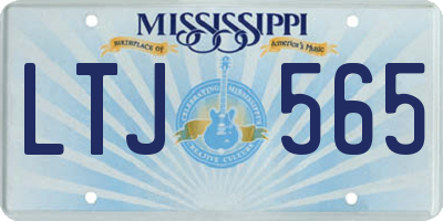 MS license plate LTJ565