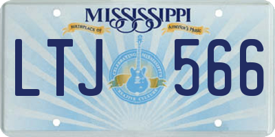 MS license plate LTJ566
