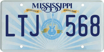 MS license plate LTJ568