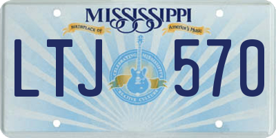 MS license plate LTJ570