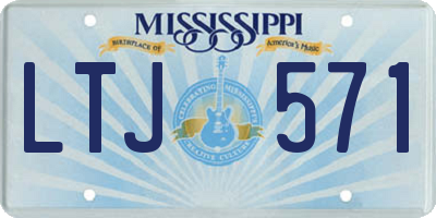 MS license plate LTJ571