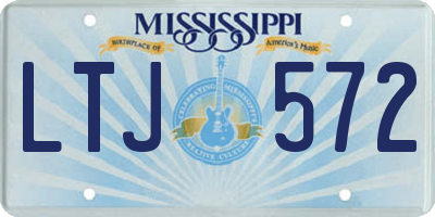 MS license plate LTJ572