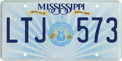 MS license plate LTJ573
