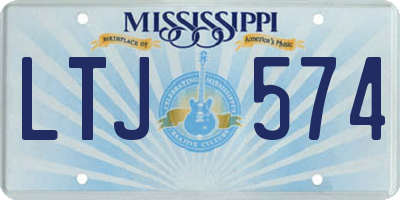 MS license plate LTJ574