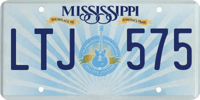 MS license plate LTJ575