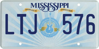 MS license plate LTJ576