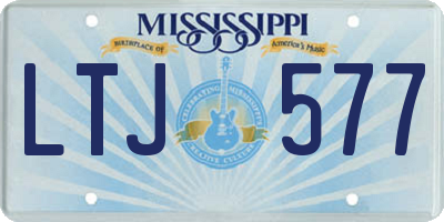 MS license plate LTJ577