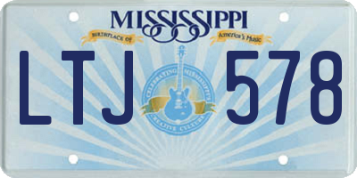 MS license plate LTJ578