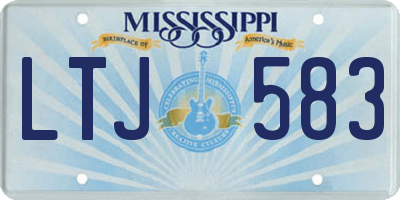 MS license plate LTJ583
