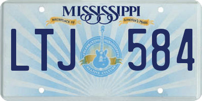 MS license plate LTJ584
