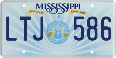 MS license plate LTJ586
