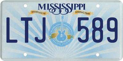 MS license plate LTJ589