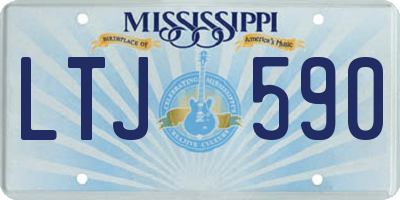 MS license plate LTJ590