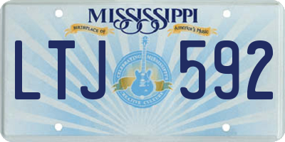MS license plate LTJ592
