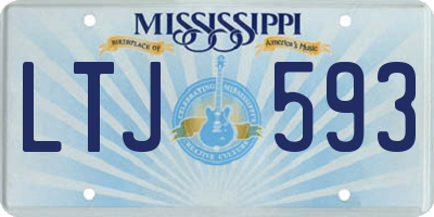 MS license plate LTJ593