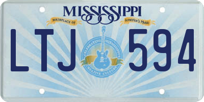 MS license plate LTJ594