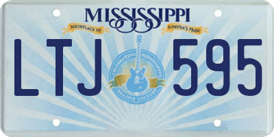 MS license plate LTJ595