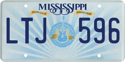 MS license plate LTJ596