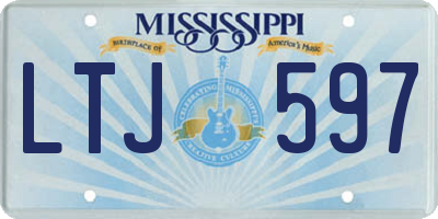 MS license plate LTJ597
