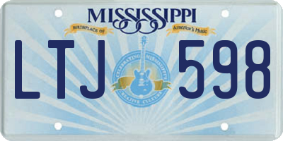 MS license plate LTJ598