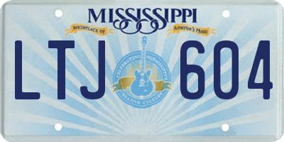 MS license plate LTJ604