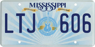 MS license plate LTJ606