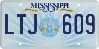 MS license plate LTJ609