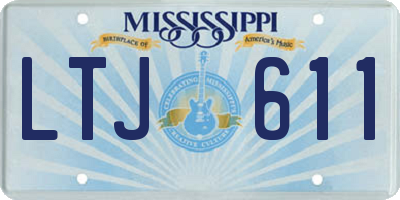 MS license plate LTJ611