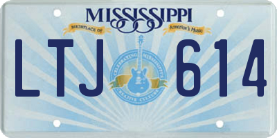 MS license plate LTJ614