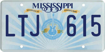 MS license plate LTJ615